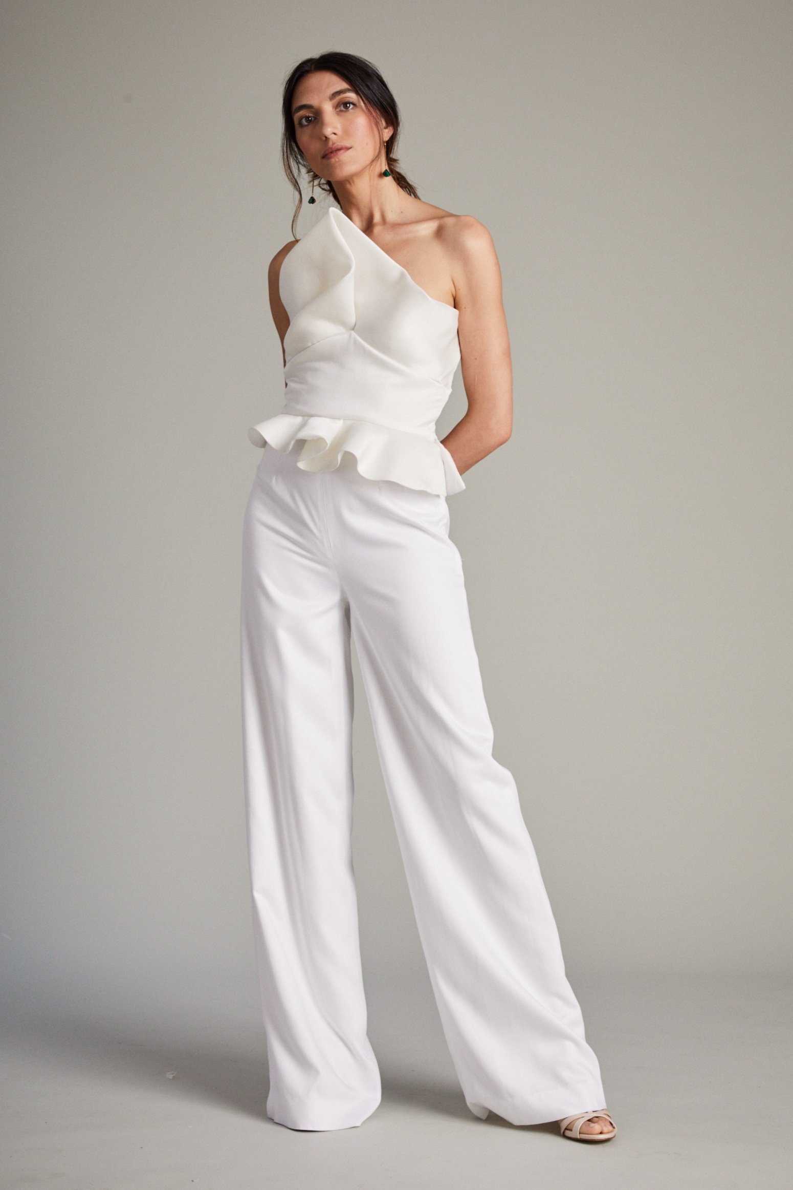 Stunning and Sustainable White Bodice with Trousers | Fite Fashion