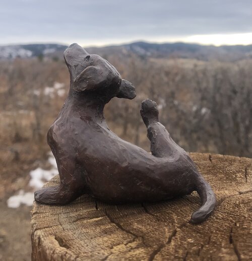 Scratch That Itch by Susan Bell, Bronze Sculpture, $850