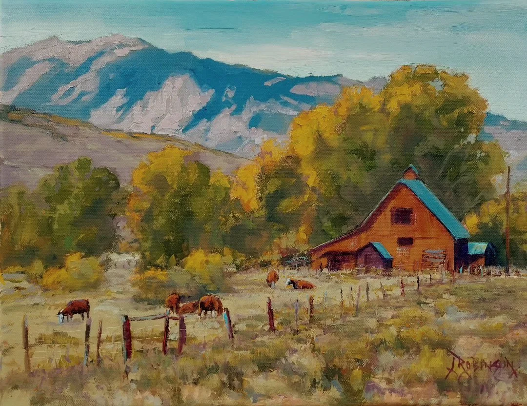 Crested Butte Barn by Jenny Robinson, Oil, 11x14, $950