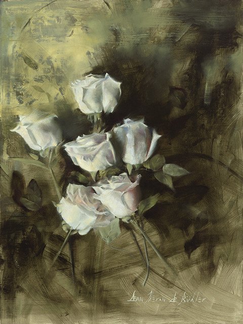 Lyricism in White by Dean Buhler, Oil, 16x12, $800