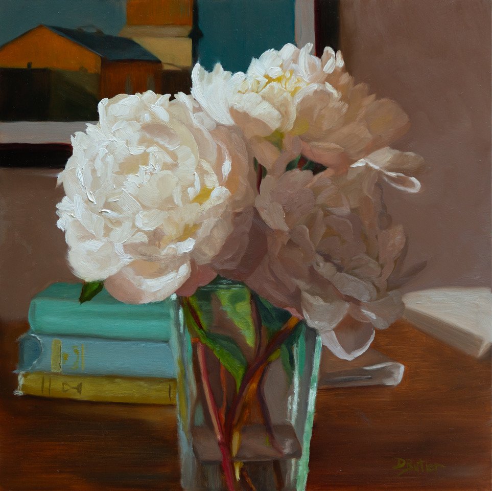 Peaceful Companions by Debra Butler, Oil, 12x12, $850
