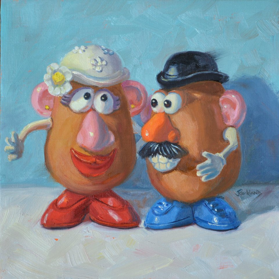 First Comes Love by Julie Kirkland, Oil, 10x10, $495