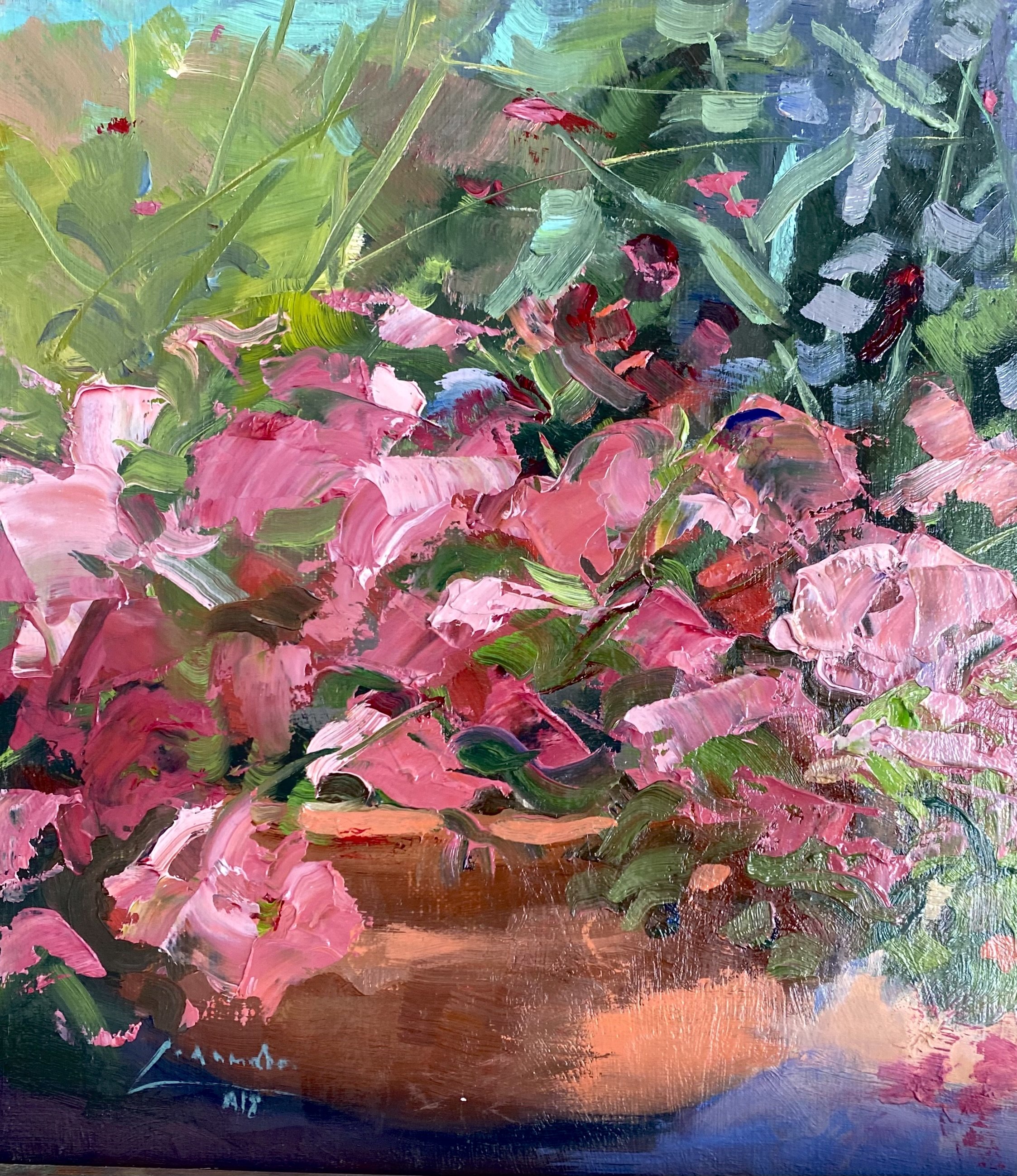 Spring Blossoms by Joanne Lavender, Oil, 8x8, $175