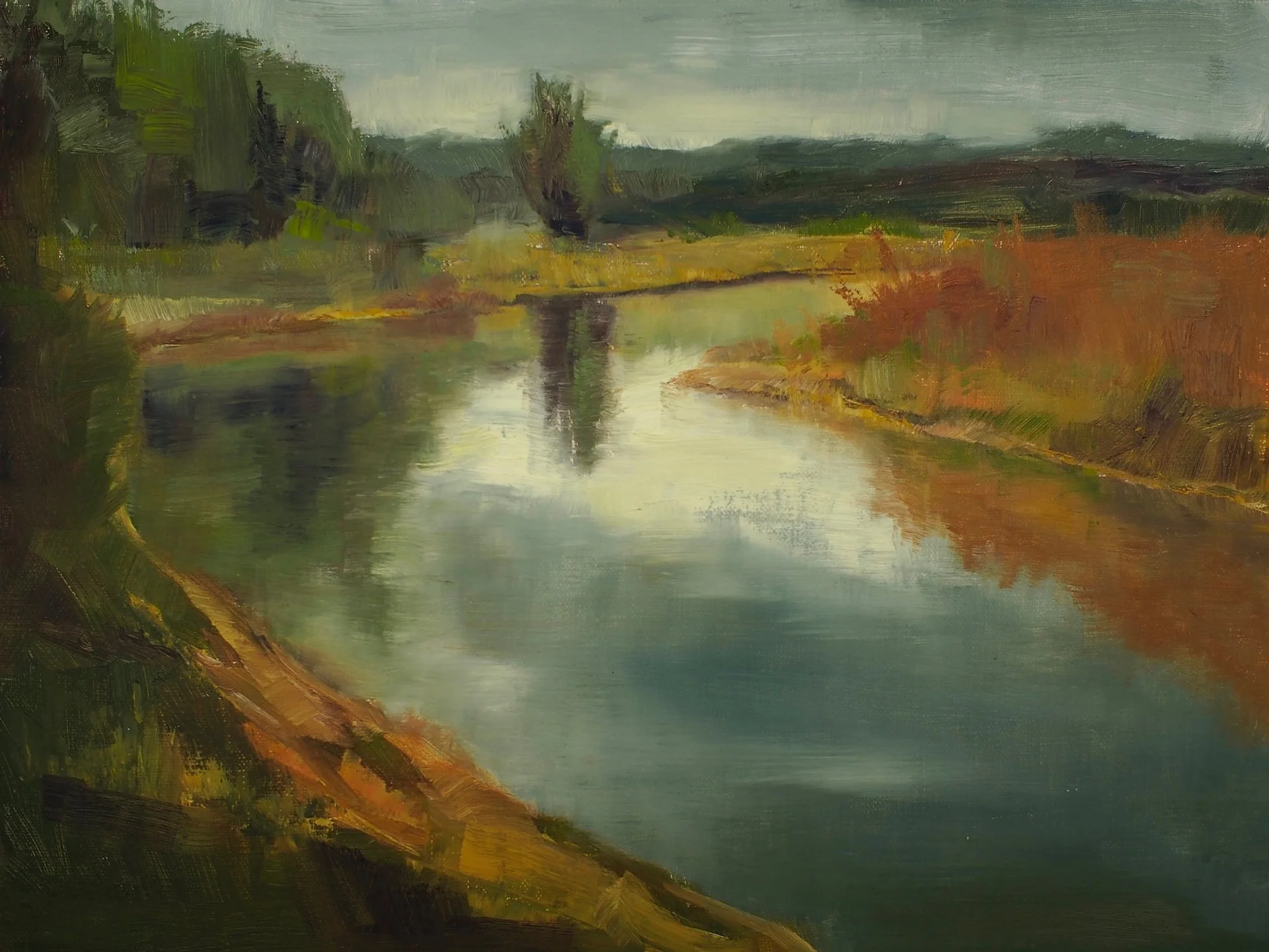 Waiting for Rain by Marcie Cohen, Oil, 9x12, $900