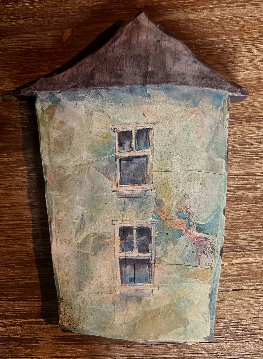 House 2 by Jennifer Keelan, Mixed Media, 11x8x.75, $75