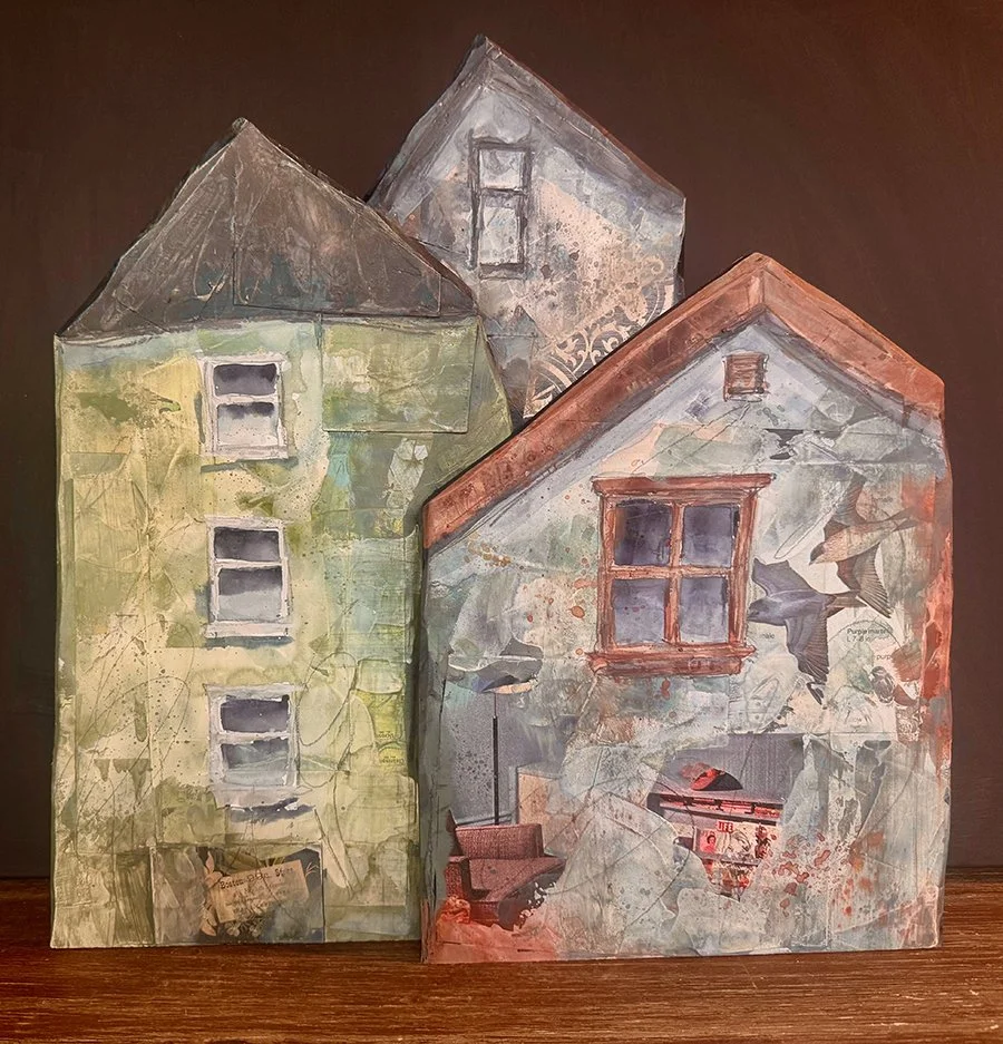 House 3 by Jennifer Keelan, Mixed Media, 15x18x2, $235