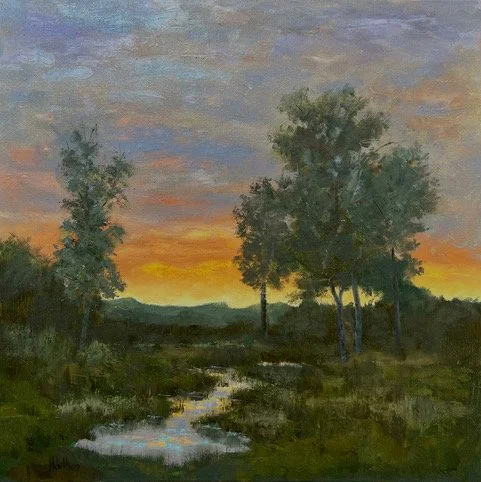 Barbizon Sunset by Paul Nutting, Oil, 20x20, $600