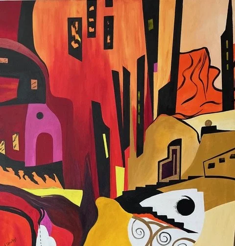 Inner City by Helene Strebel, Acrylic, 36x36, $1700