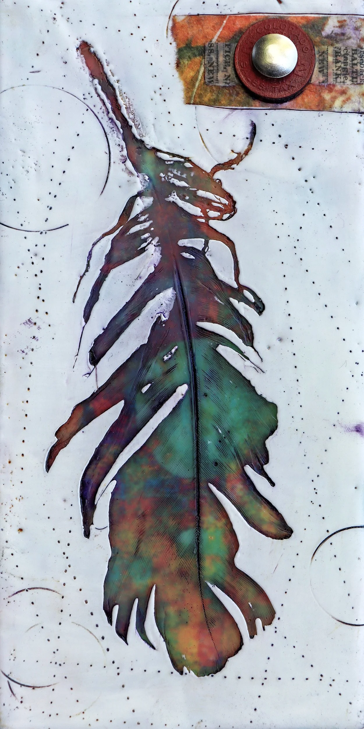 Light as a Feather by Jennifer Wilson, Encaustic, 8x4, $110