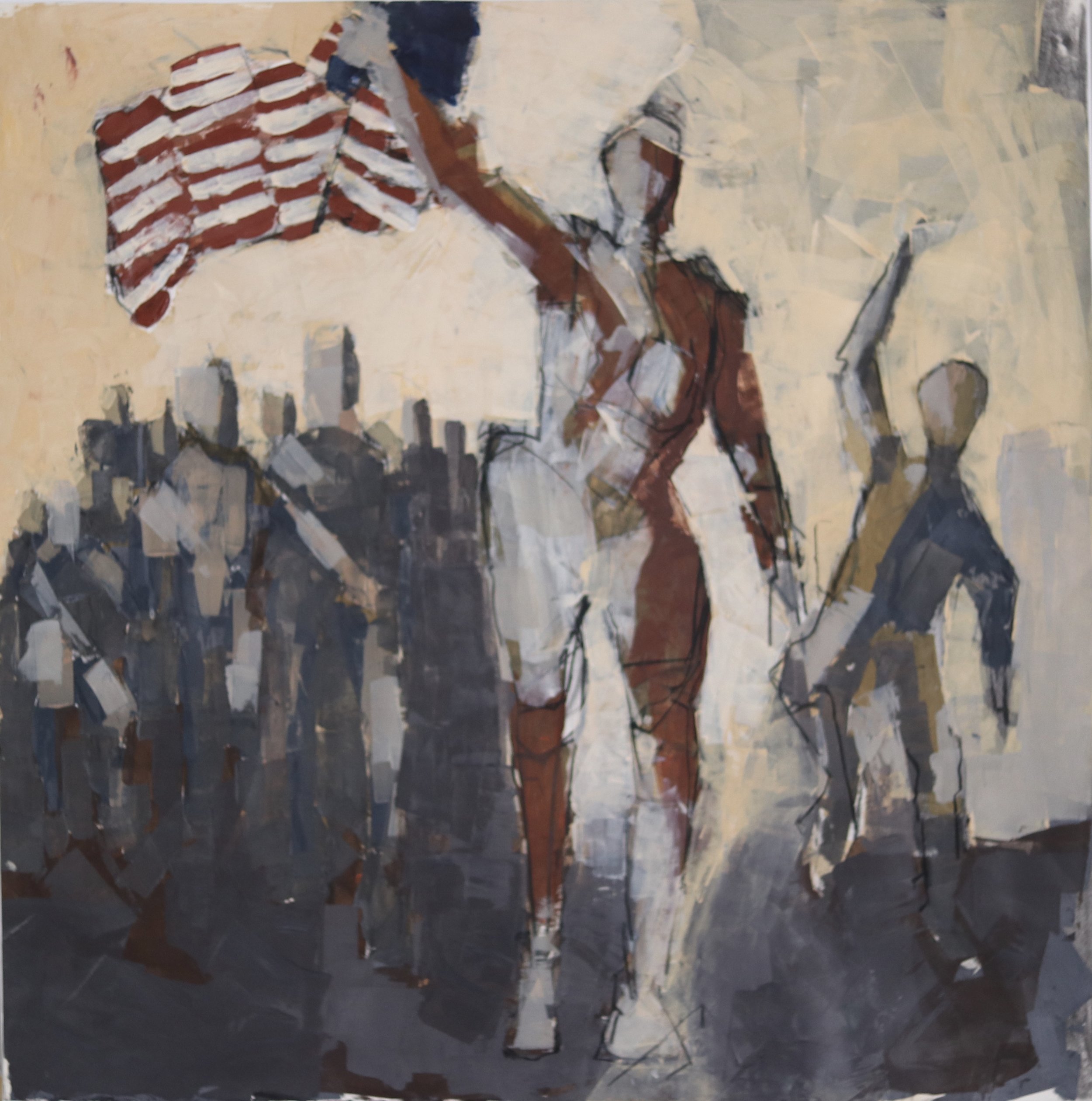  American Liberte  40 x 40   Acrylic on Paper 