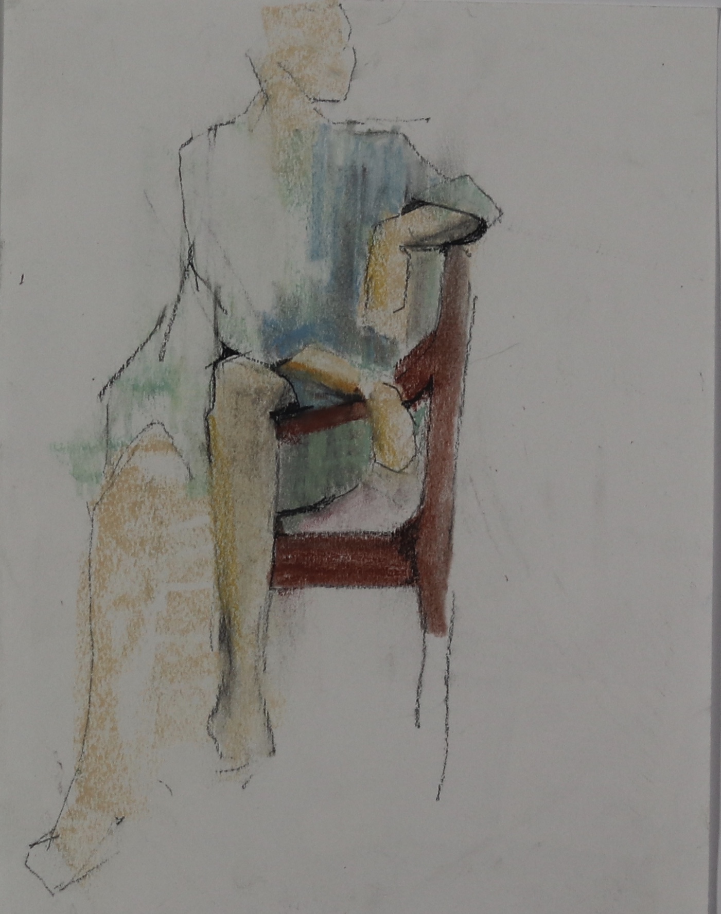  Listening  Pastel on Paper 