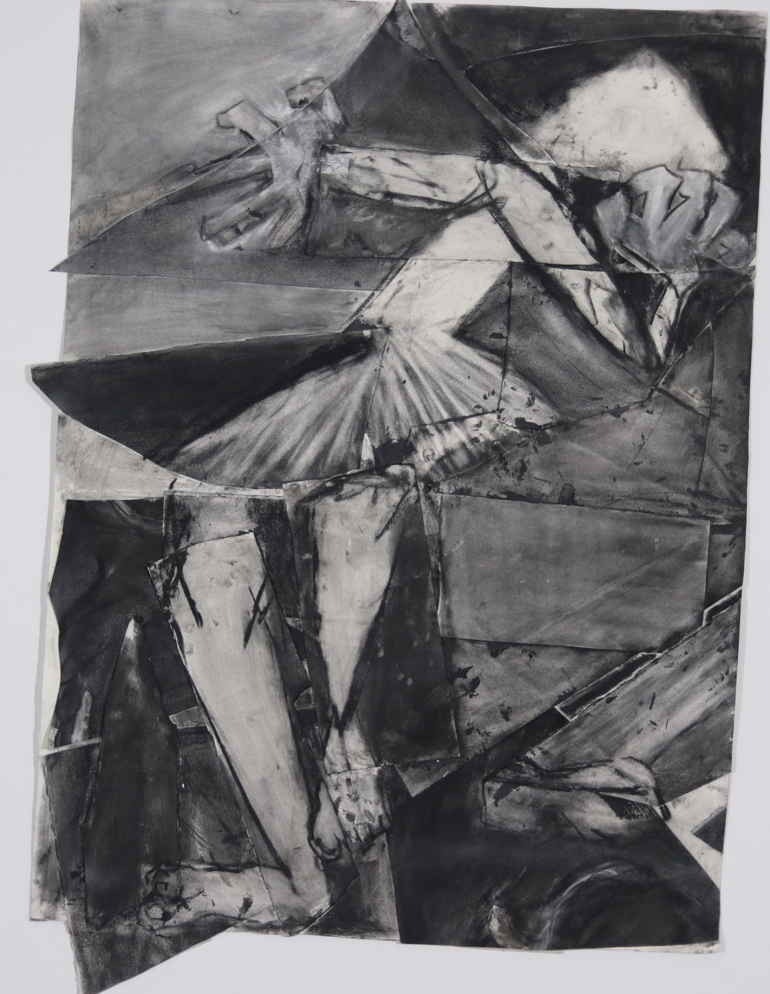  Freedom  30 3/4 x 43 3/4  Charcoal, Collage on Paper 