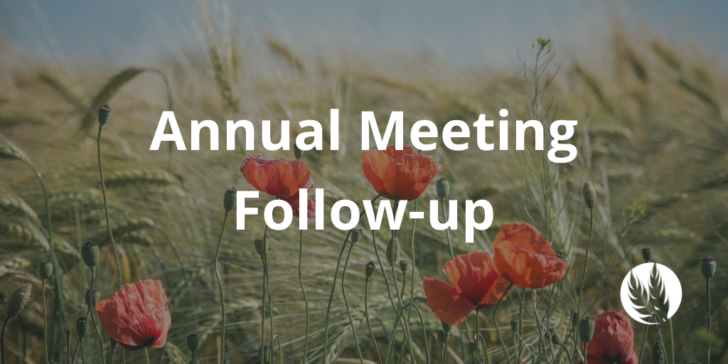 Annual meeting follow-up