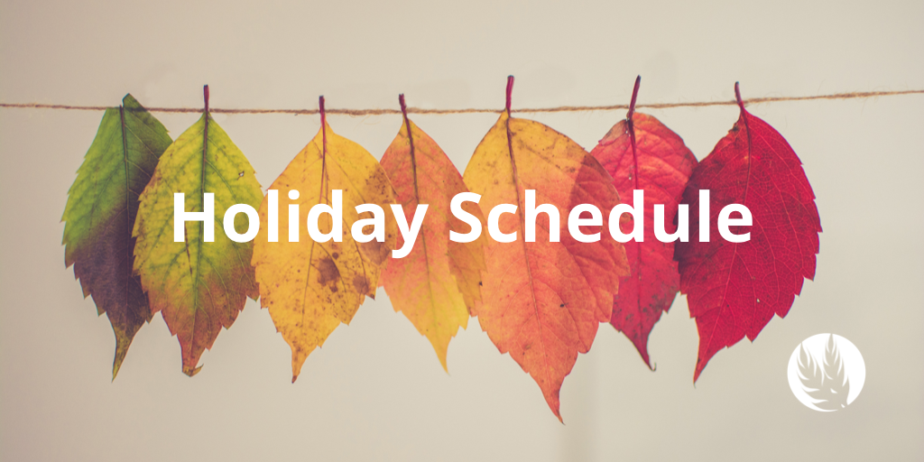 Holiday schedule