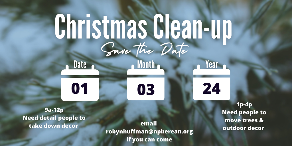 Save the Date to Un-decorate!