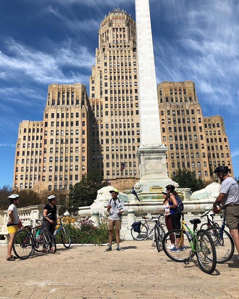 Niagara Square – one of many site on Buffalo Bike Tours’ History Ride