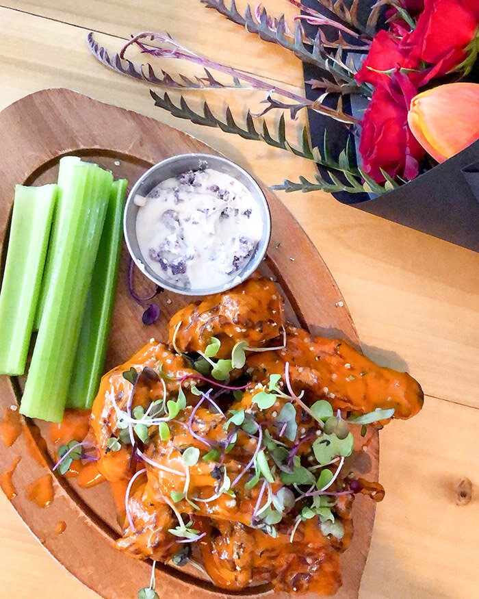 Root & Bloom’s vegan wings – give ‘em a chance! They’re delish!