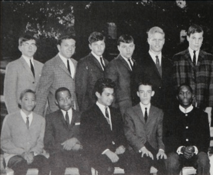 “Rick” James Johnson (Second from left front row) in the 1964 Bennett High School yearbook. (Bennett High School)