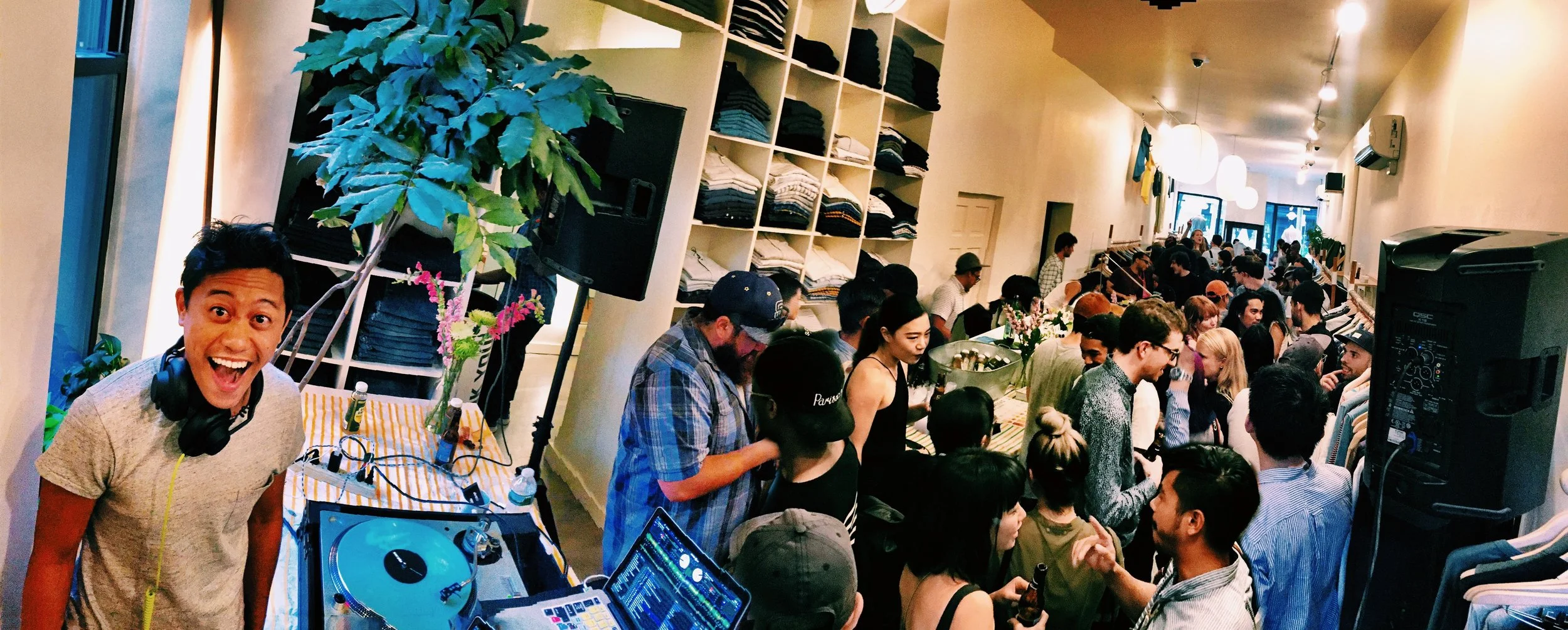 Tanhands (Justin Tuyay) at Steven Alan Summer Party