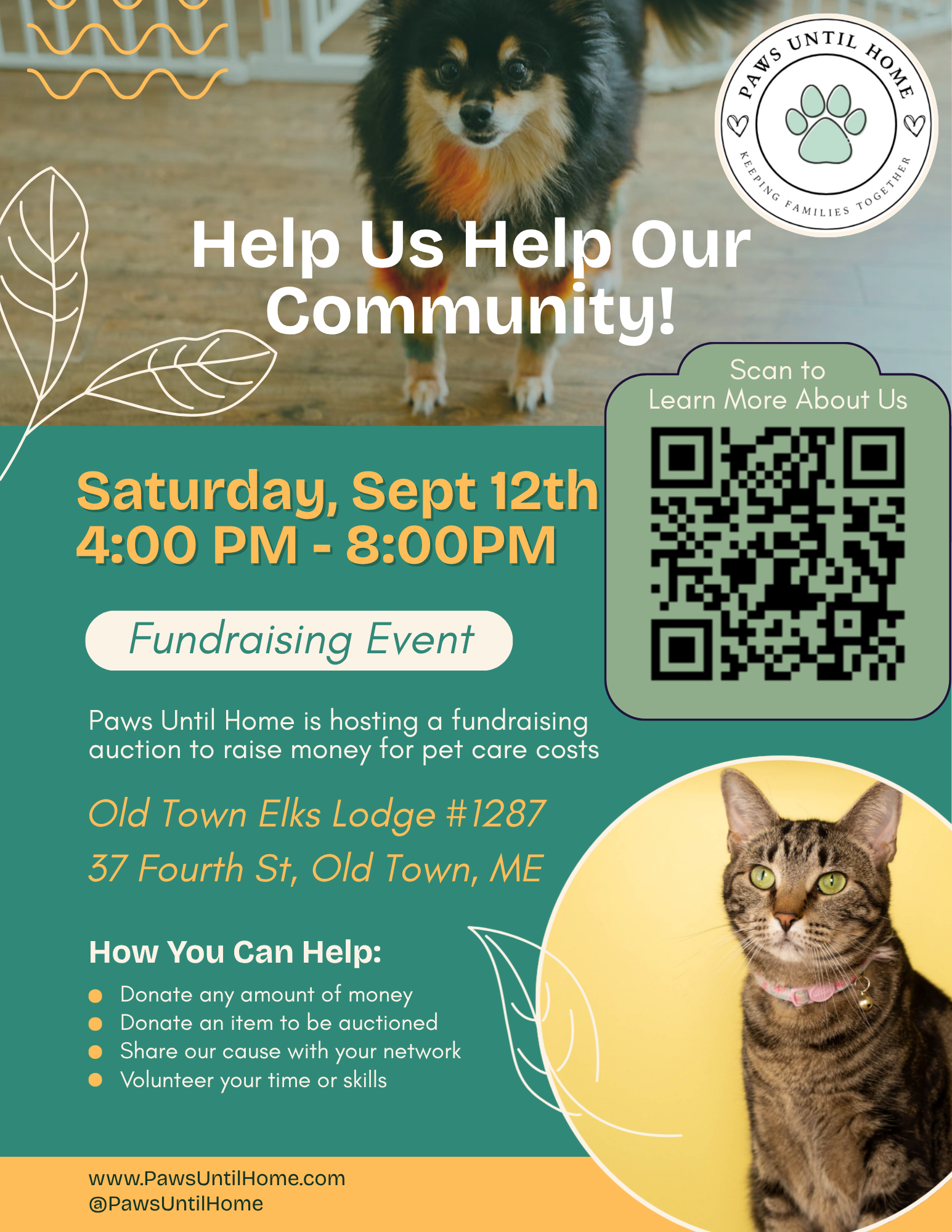 Paws Until Home Fundraising Auction