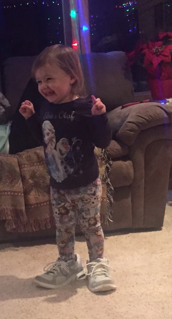 My niece thinks putting on Grandma’s shoes, then kicking them off, is HILARIOUS…. She’s right.