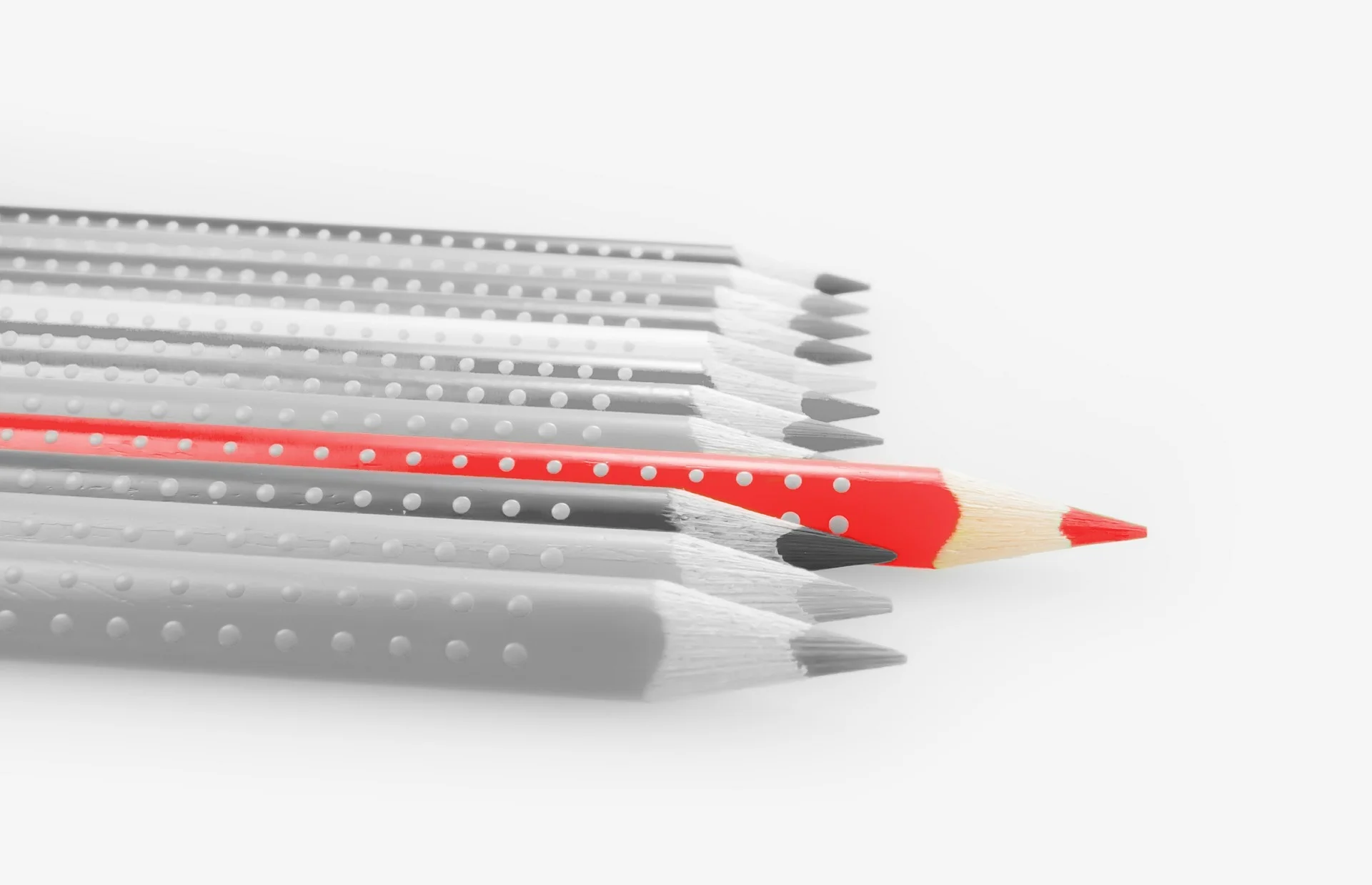 It’s not a red pen. It’s a red polka dot pencil…