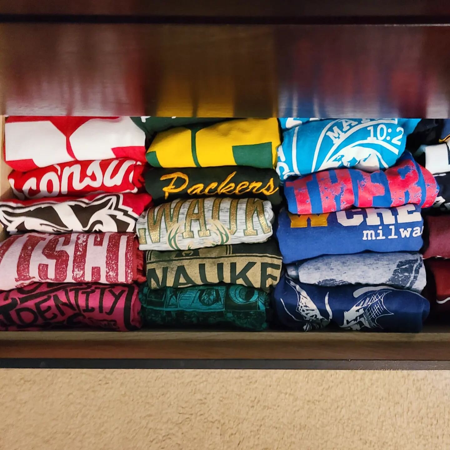 File-folding your shirts can be a game changer 👕

Let me know if you want a video tutorial on how to change your T-shirt drawers forever!