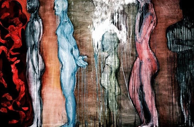 waiting in line 7.5' x 4' oil on wood .jpg