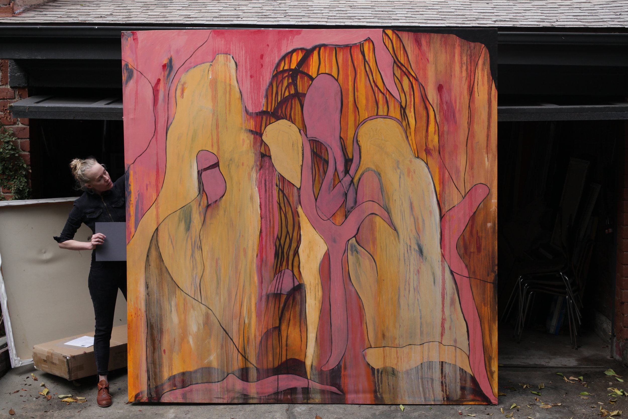 pink:yellow.jpg 8.5' x 8.5' oil on canvas .jpg