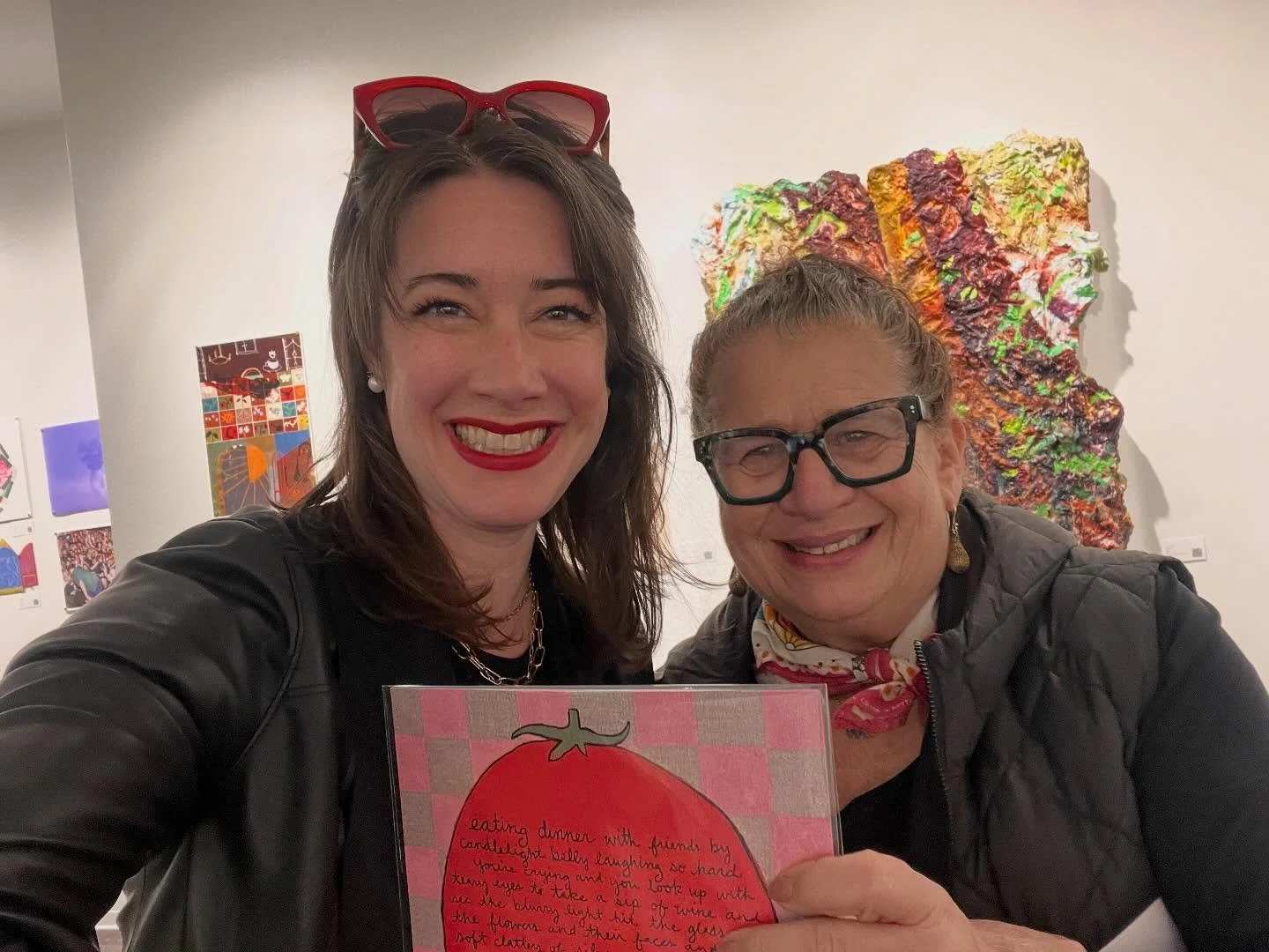 Celebrating my first @cscrbn print with my friend Amanda at the opening of the @friendshipheightsalliance and @transformerdc show &ldquo;A Distinct Terroir.&rdquo; (Click on handles for details.) We&rsquo;ve been working on this exhibit and the Pavil