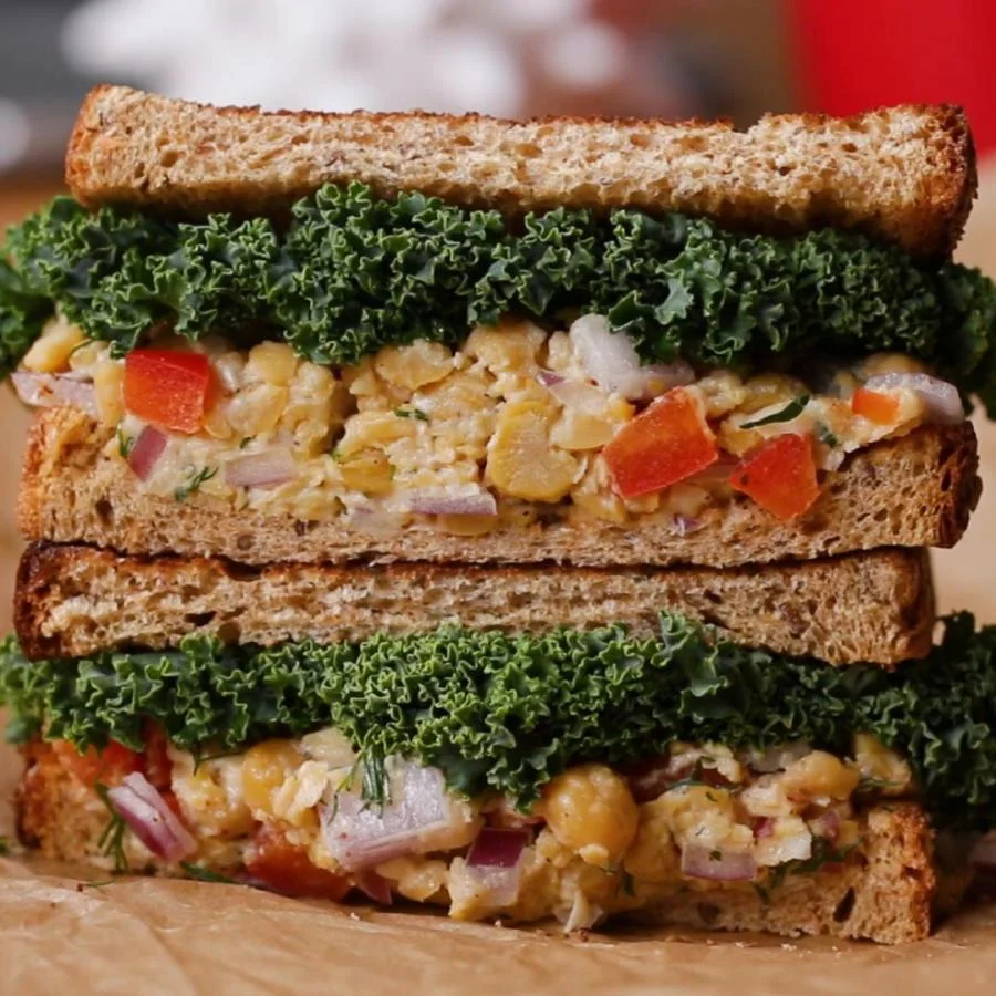 Vegan Recipe - Chickpea Salad Sandwich