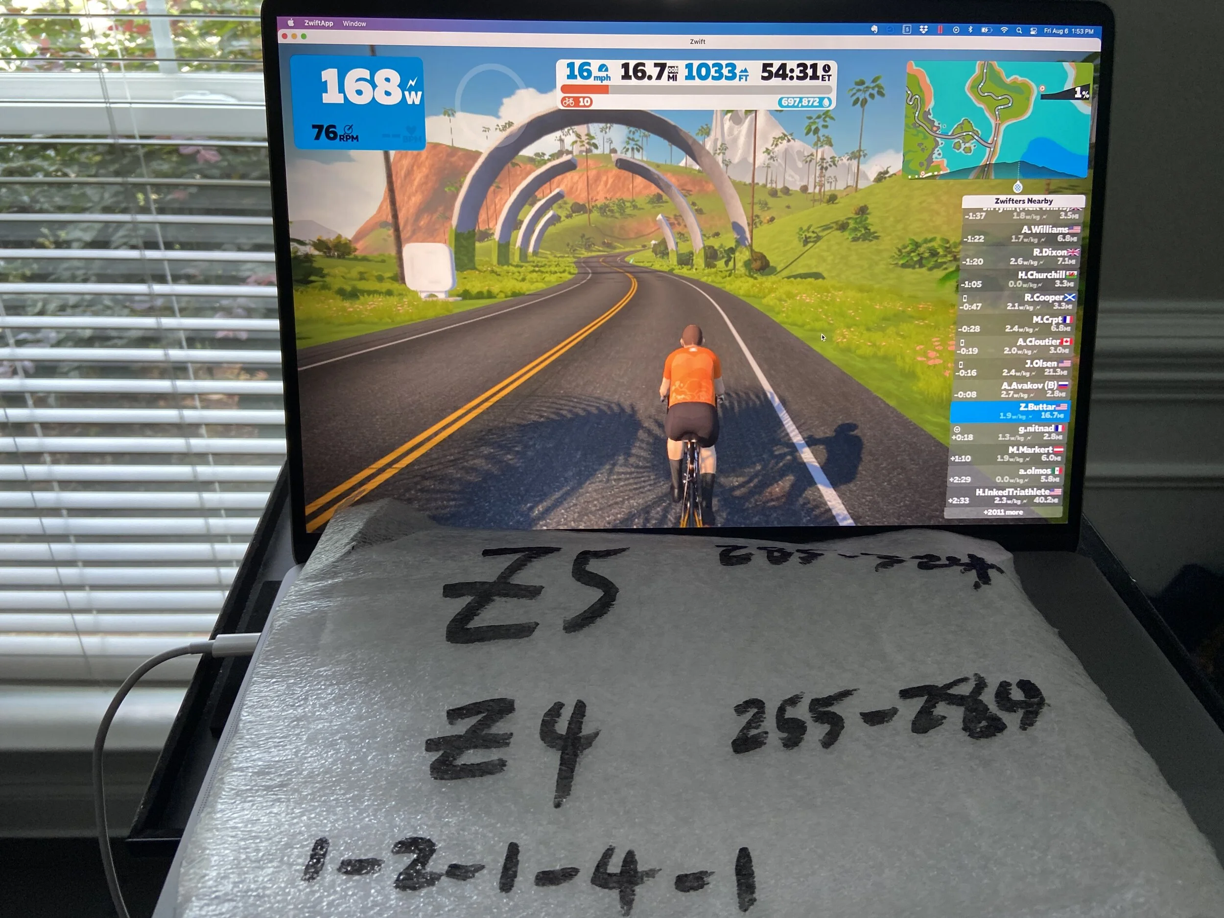 Performing Crisscross Intervals On Zwift 