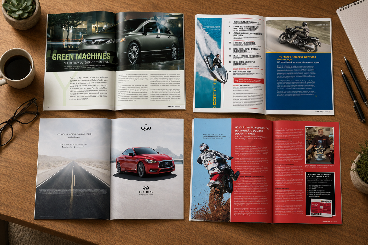 Infiniti, Nissan, Honda and Acura