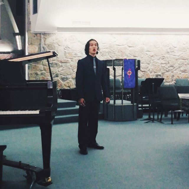 Finalist Leonard Ayala performing at the 2015 Competition for Young Musicians #vscocam #vsco #vocalist #baritone #musician #elpaso