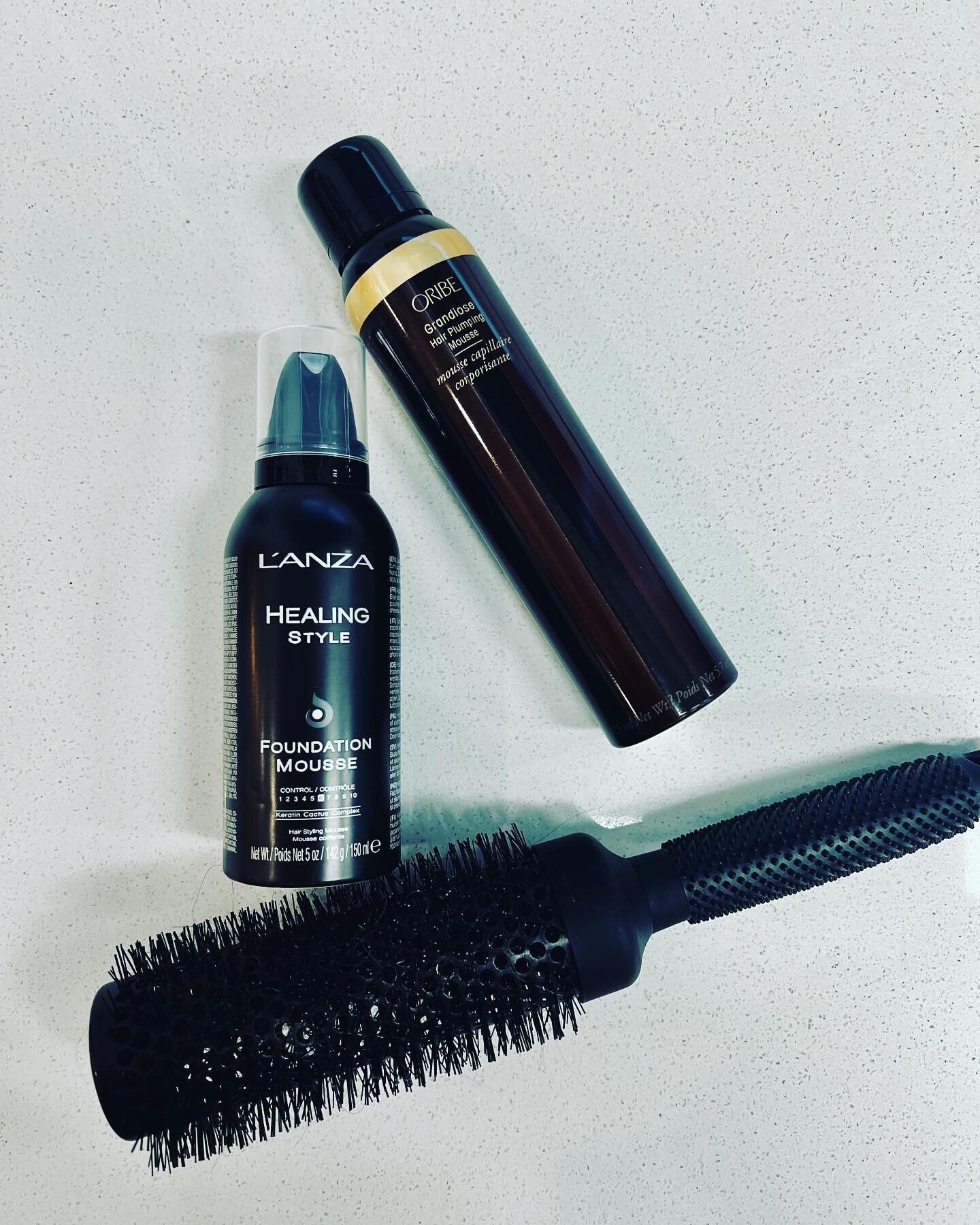 - [ ] If you have fine, flat hair a good foam or mousse is going to help give your hair some lift, hold &amp; shine! We&rsquo;ve got some great options by @lanzahaircare and @oribe