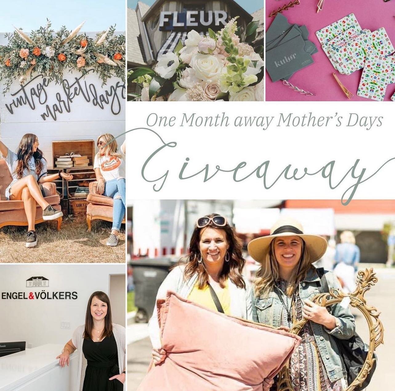 🌷One Month away Mother&rsquo;s Day GIVEAWAY🌷&mdash; we are exactly ONE MONTH away from seeing all of you Vintage Market Days May 12-14th  at the Cache County Fairgrounds in Logan UT and we are thrilled!!
It&rsquo;s time for our Mother&rsquo;s  Day 