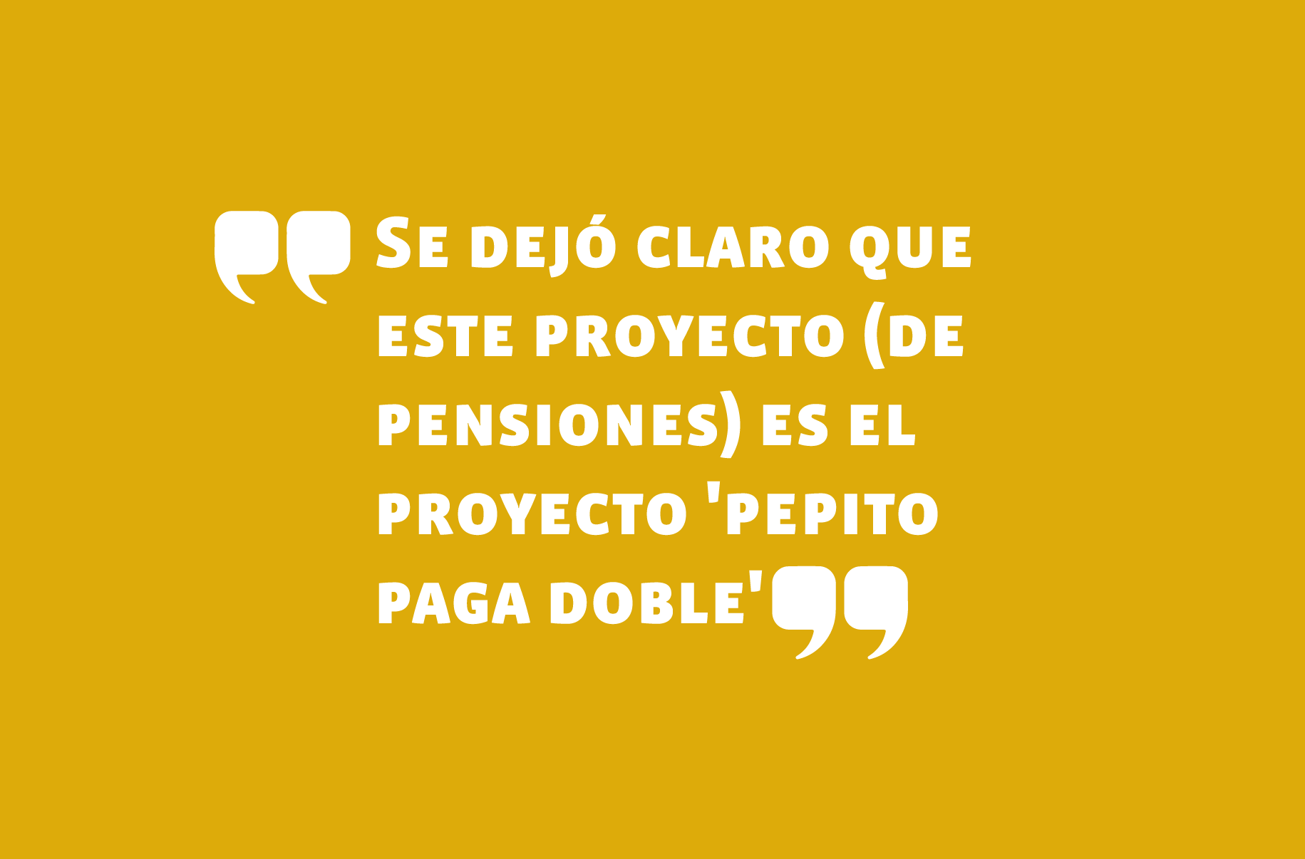Por indicaciones a Reforma de Pensiones