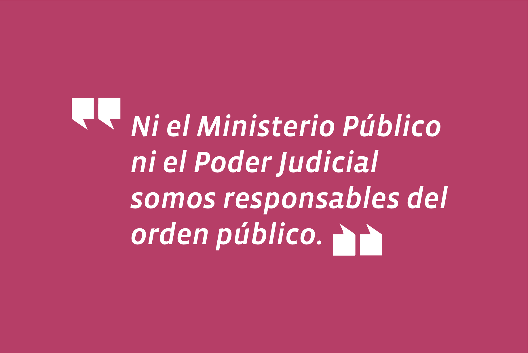 En entrevista con La Tercera, a propósito de críticas recibidas por persecución de delitos en marco de estallido social