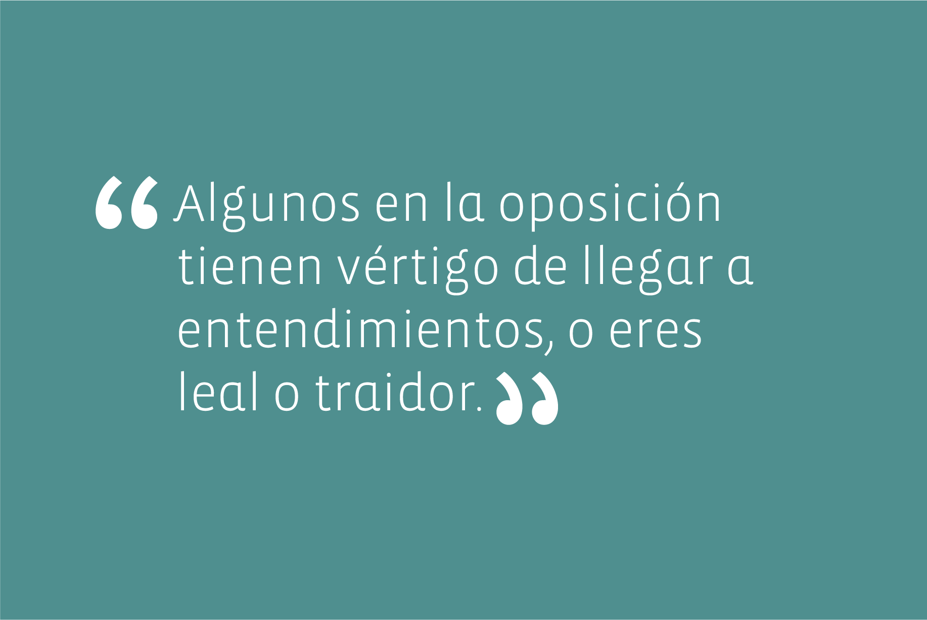 En entrevista en El Mercurio