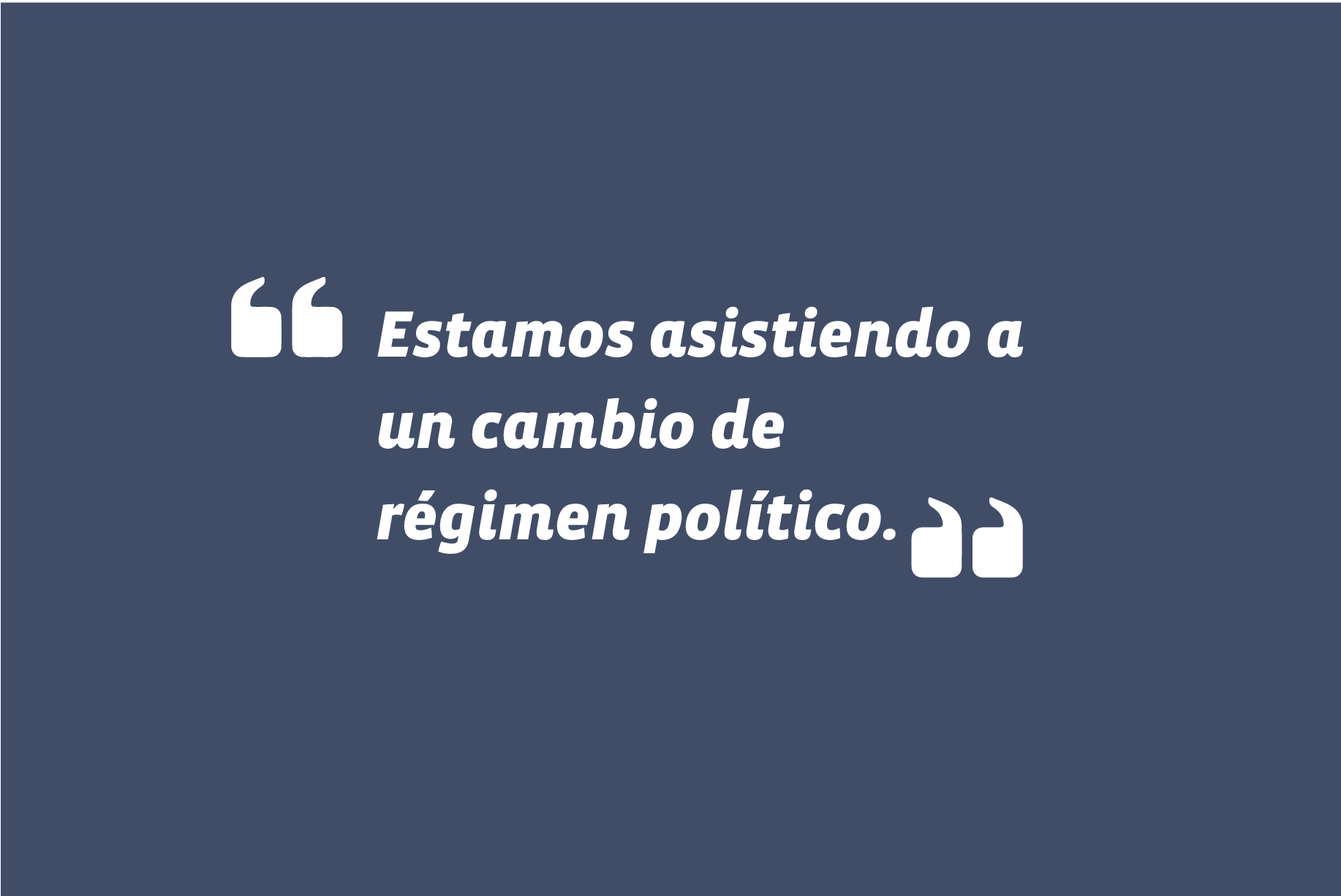 En entrevista en La Tercera