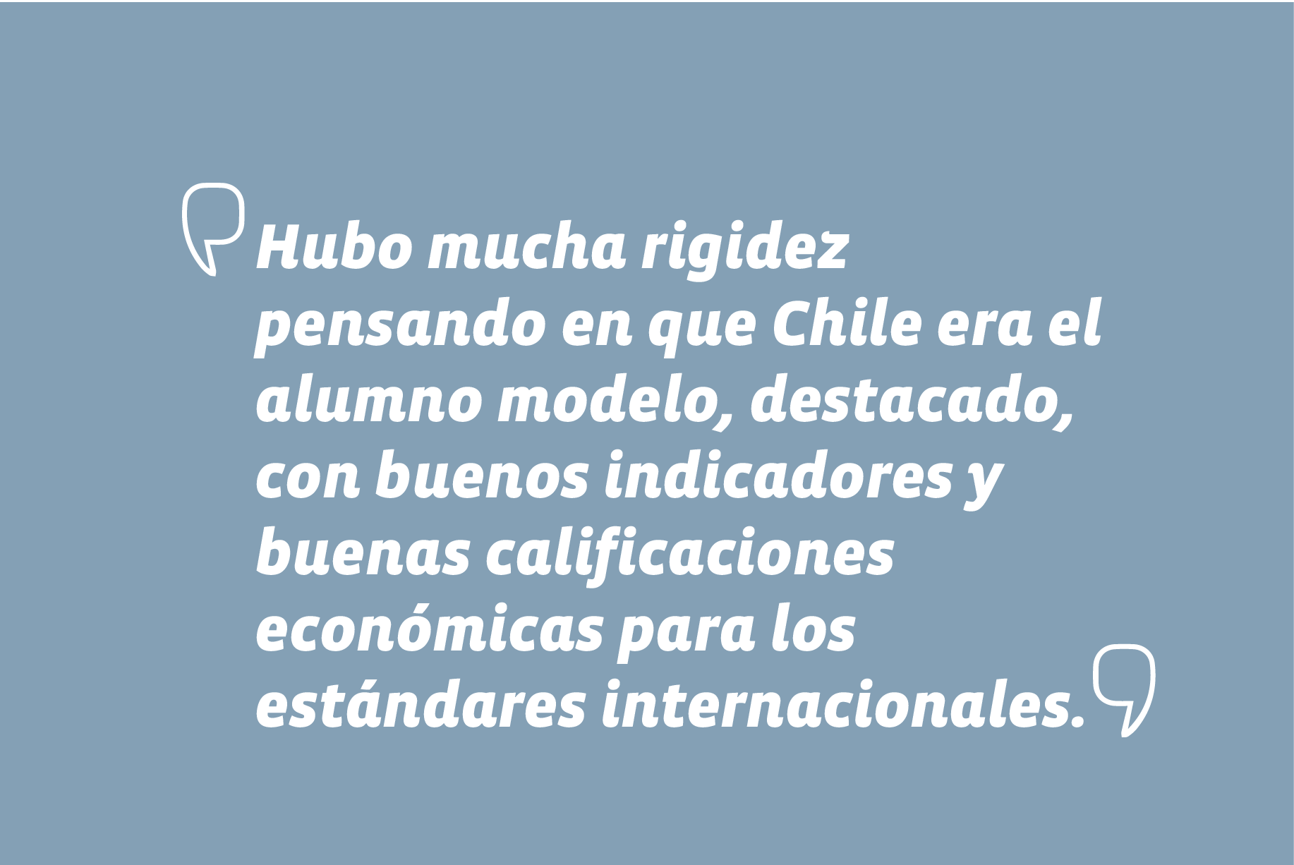 Sobre crisis social, en entrevista en La Tercera