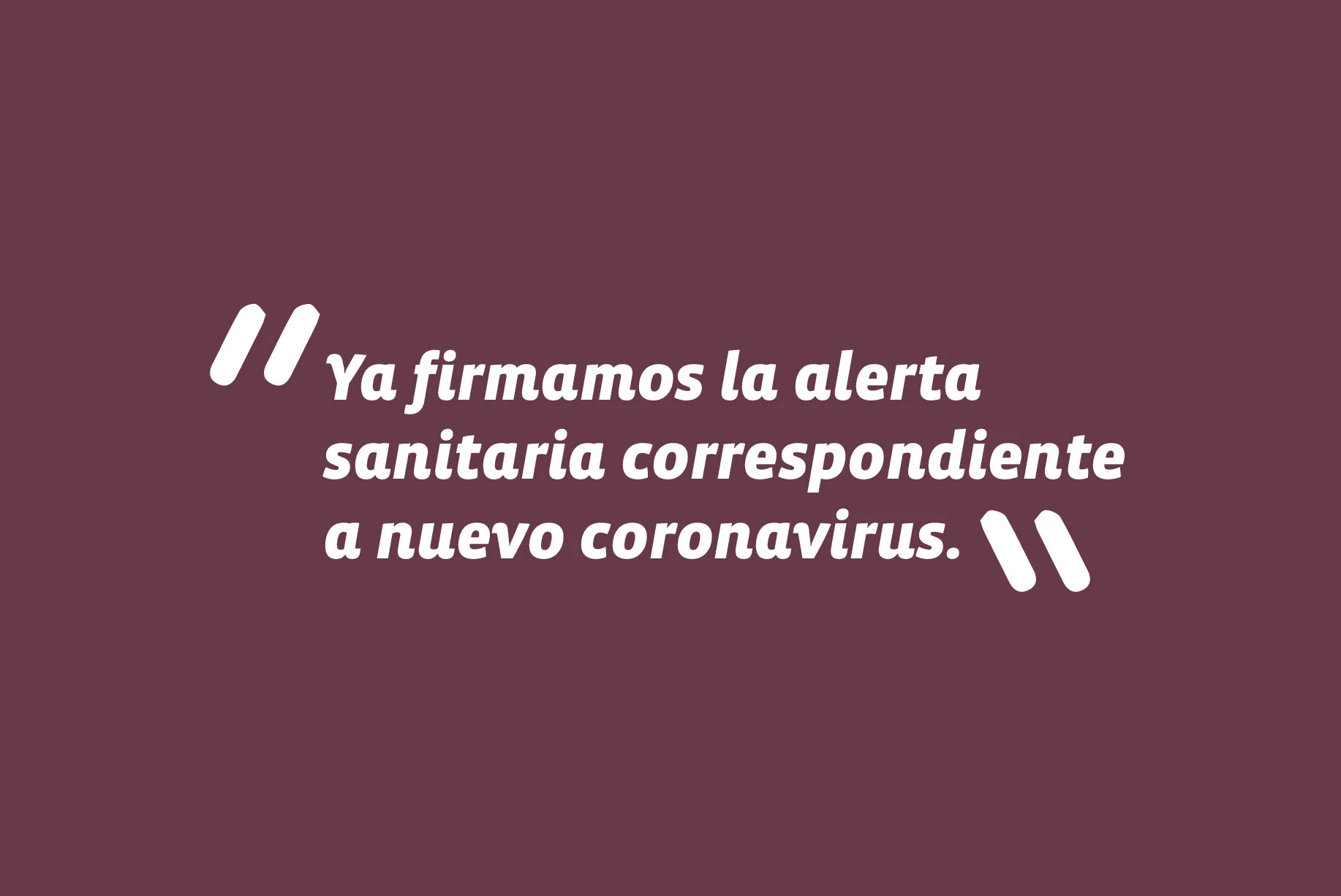 Acerca de alerta sanitaria por Coronavirus