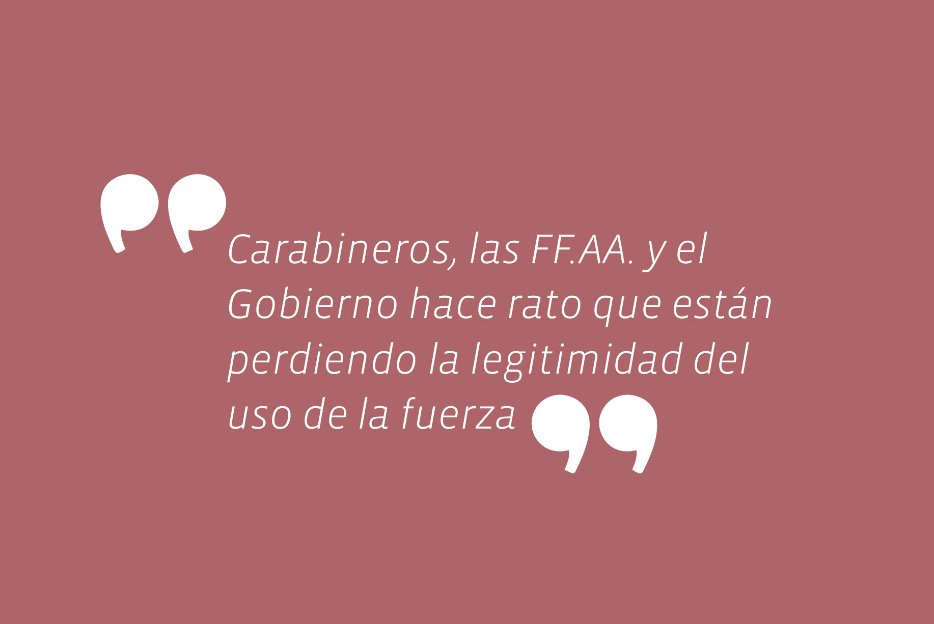 En entrevista con La Tercera