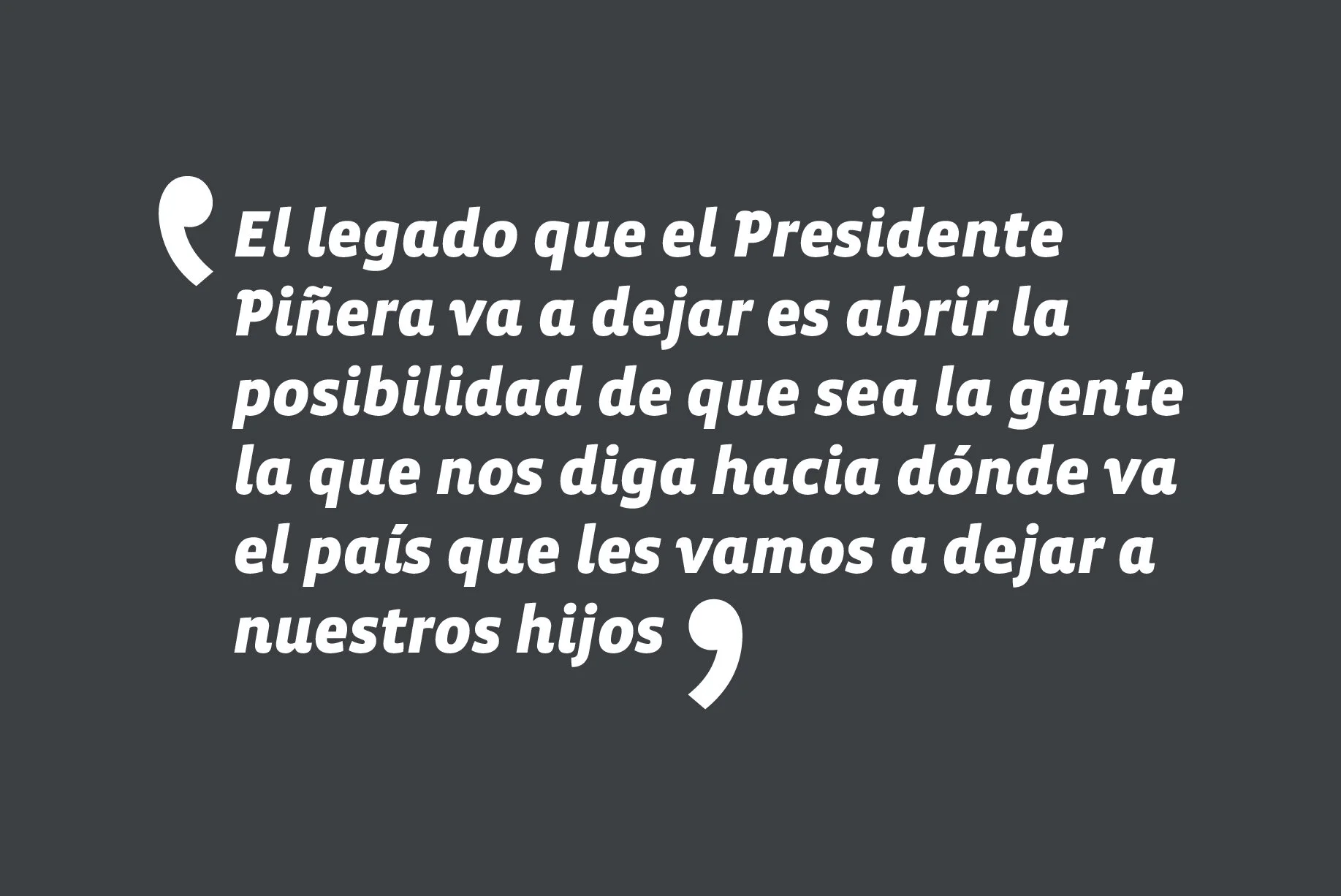 En entrevista con La Tercera