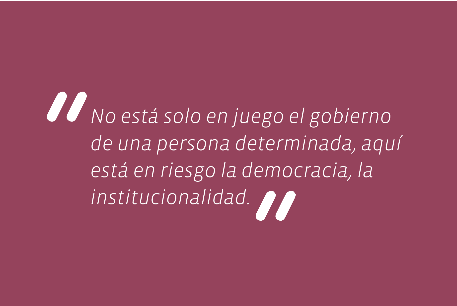 En entrevista con El Mercurio