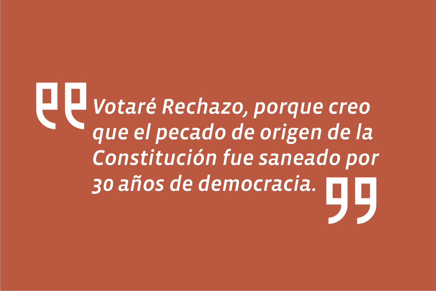 En entrevista con El Mercurio