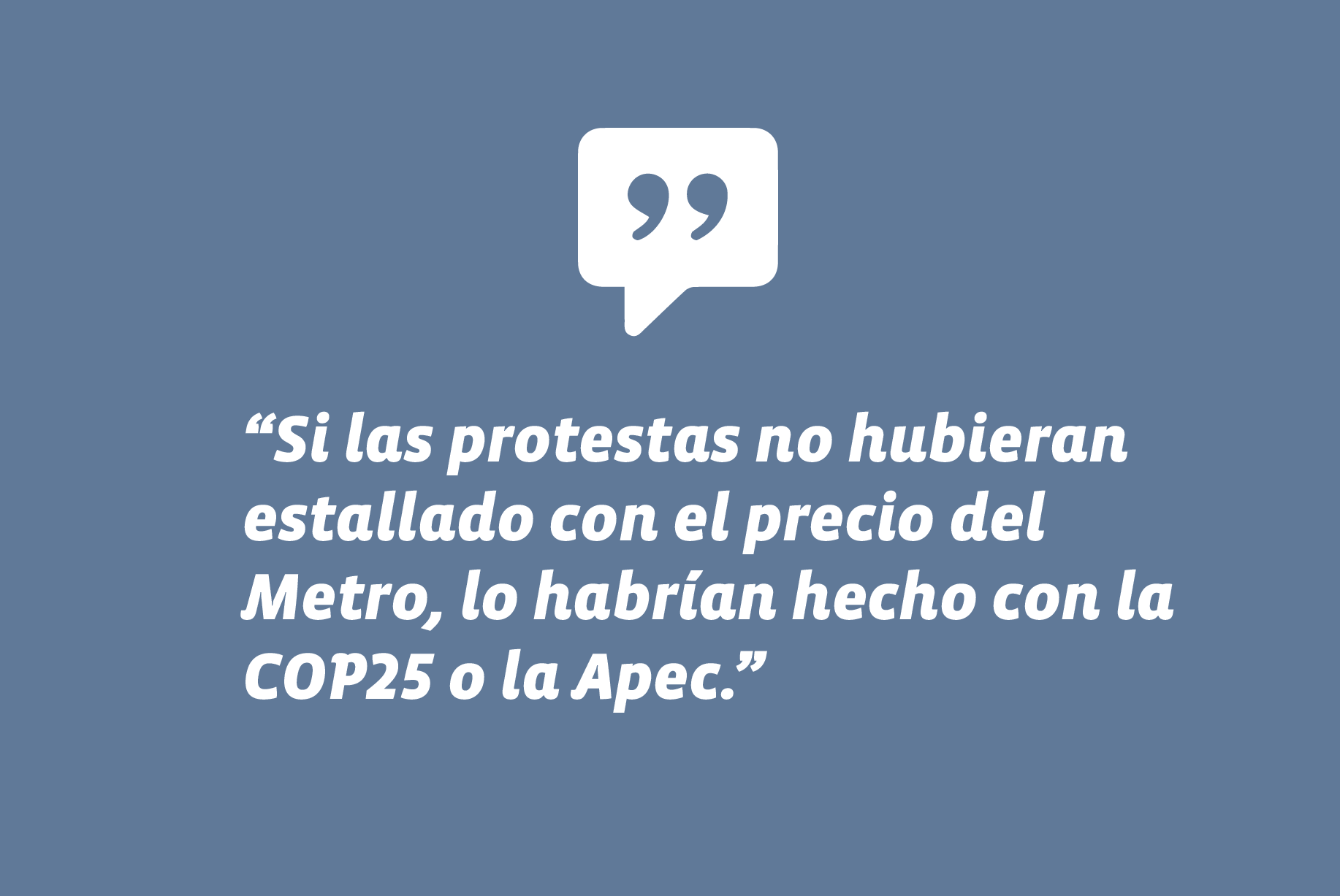 En entrevista con La Tercera