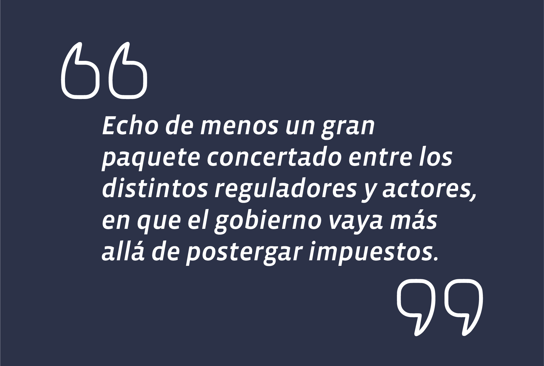 En entrevista en La Tercera-Pulso, sobre medidas económicas tomadas por las autoridades