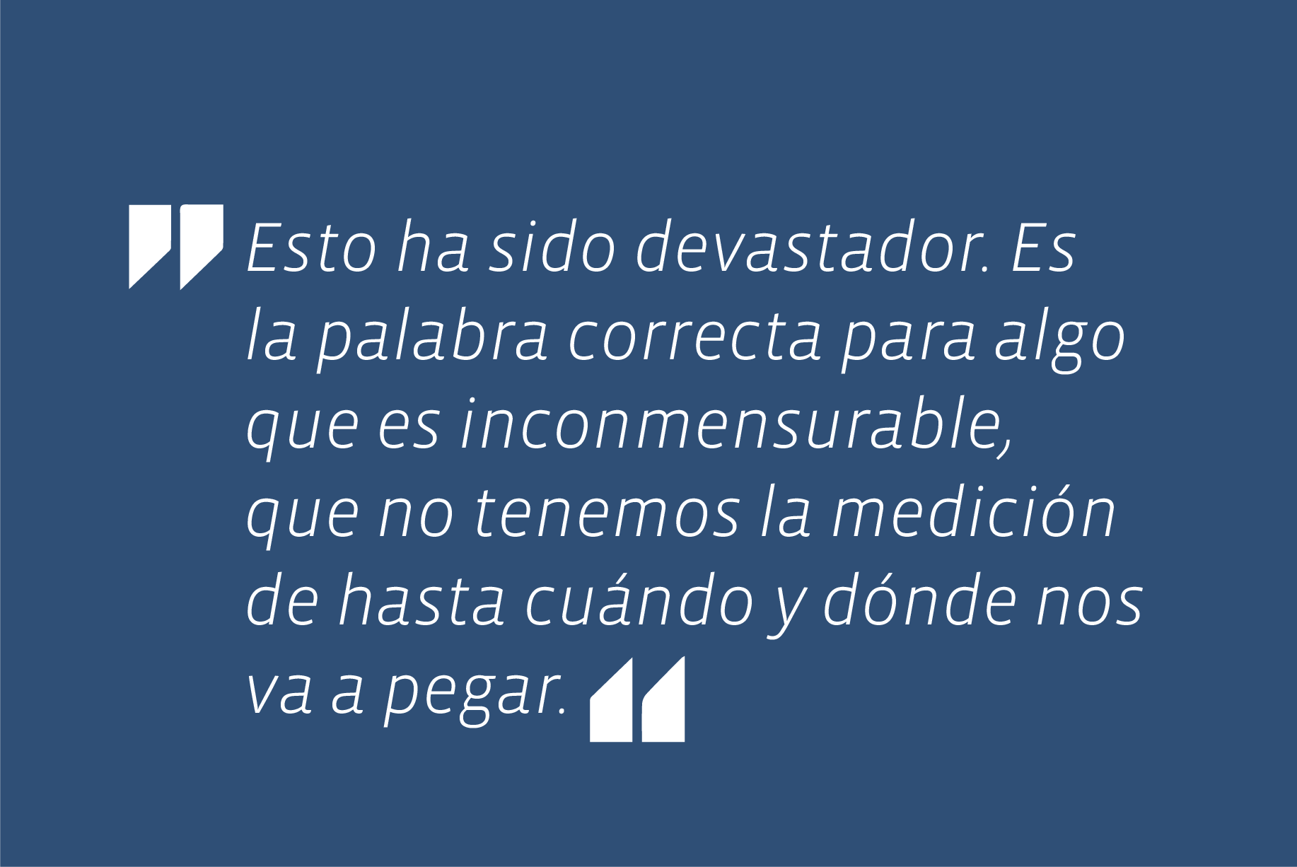 En entrevista en La Tercera