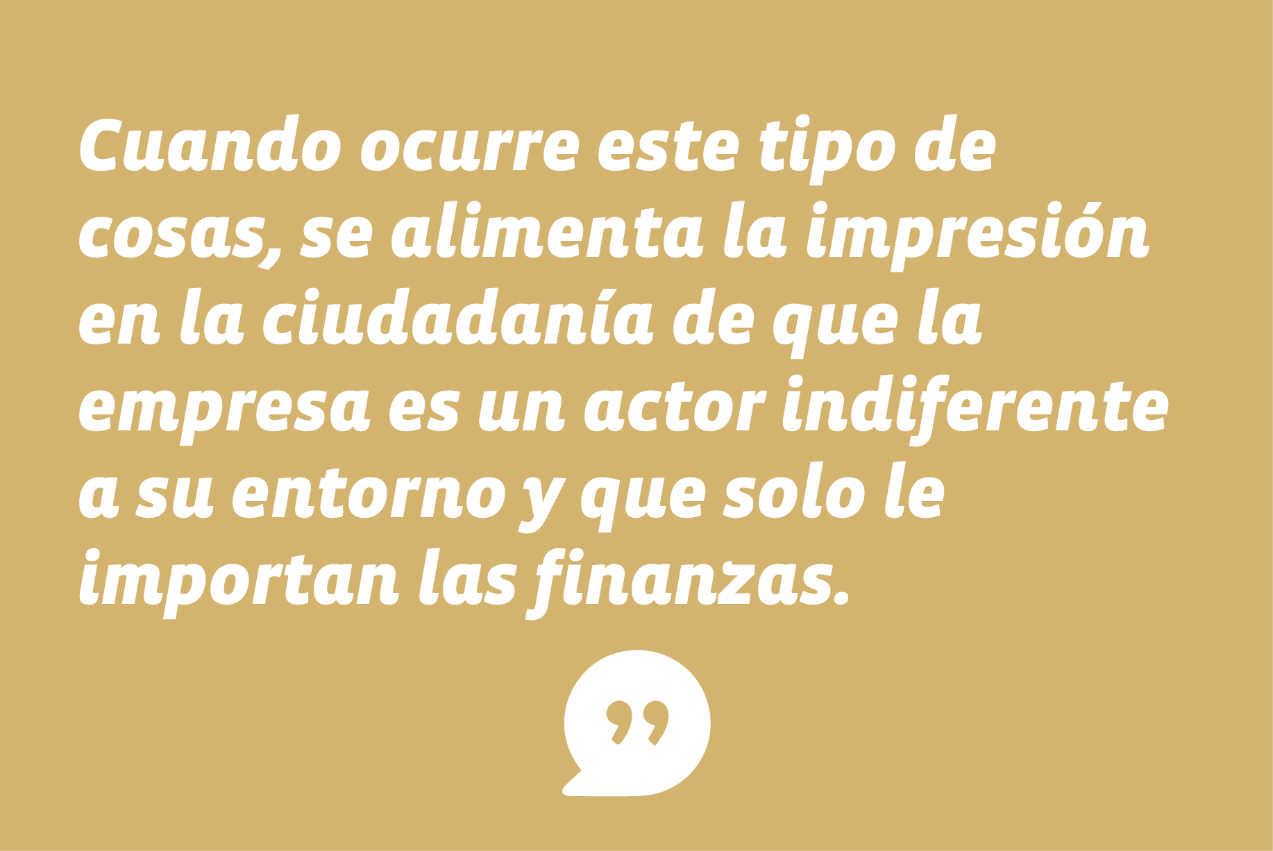 En entrevista en El Mercurio